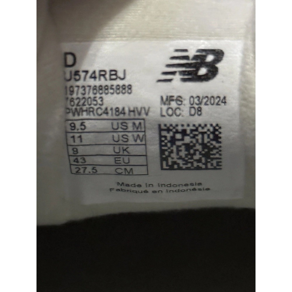 New Balance Classic 574 Core Pack ML574EVN Navy Blue Men's Sz 9.5 Sneakers Shoes - Picture 6 of 7